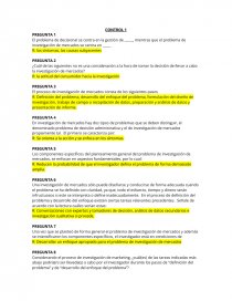 Banco de preguntas - Investigación de Mercados. Página 1