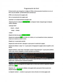 Programación de HTML. Página 1