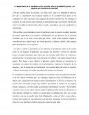 La importancia de la enseñanza en las escuelas sobre la igualdad de género y el impacto que tendría en la sociedad