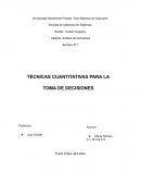 Técnicas Cuantitativas para la Toma de Decisiones