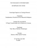 El Papel Transformador de la Educación Cristiana