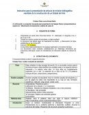 Instructivo para la presentación de artículo de revisión bibliográfica resultado de la construcción de un Estado del Arte