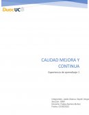 Calidad mejora y continua . VIR S.A