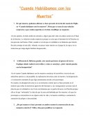 Cuando hablamos con los Muertos