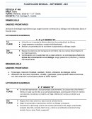 Planificación mensual teatro