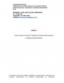 Informe sobre el artículo Análisis de Gestión administrativa