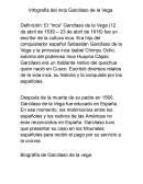 Infografía del inca Garcilaso de la Vega