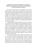 Importancia de la relación entre la organización y su entorno en el establecimiento y constitución