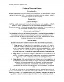 Fatiga y Tipos de Fatiga