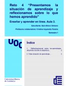 Presentamos la situación de aprendizaje y reflexionamos sobre lo que hemos aprendido