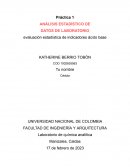 Evaluación estadística de indicadores ácido base