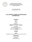 Leo, escribo y resuelvo operaciones matemáticas