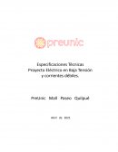 Proyecto Eléctrico en Baja Tensión y corrientes débiles