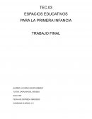 Espacios educativos para la primera infancia