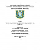 Origen del nombre y la formación de la filosofia del derecho