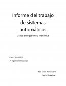 Informe del trabajo de sistemas automáticos