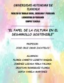 El papel de la cultura en el desarrollo sostenible