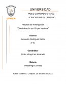 Discriminación por Origen Nacional