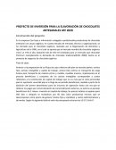 Proyecto de chocolates artesanales
