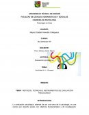 Métodos, técnicas e instrumentos de evaluación psicológica