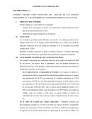 Informe surgido como resultado del analisis de los estados financieros