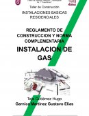Reglamento de construcción y norma complementaria instalación de gas