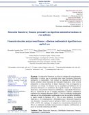 Educación financiera y finanzas personales: un algoritmo matemático booleano en caso aplicado