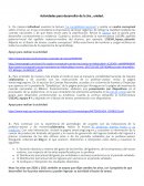 Actividades para desarrollar de la 3ra., unidad