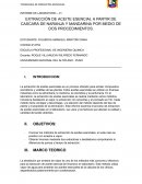 Extracción de aceite esencial a partir de cascara de naranja y mandarina