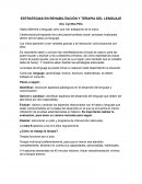 Estrategias en rehabilitación y terapia del lenguaje