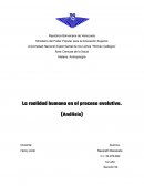 La realidad humana en el proceso evolutivo