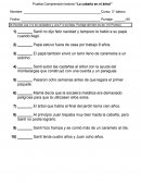 Prueba Comprensión lectora “La cabaña en el árbol”