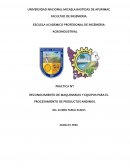 Práctica N°1 Reconocimiento de maquinarias y equipos para el procesamiento de productos andinos