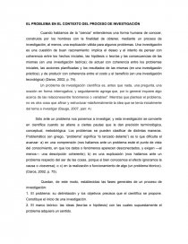 El problema en el contexto del proceso de investigación. Página 1
