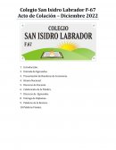 Acto de colacion Comunidad Educativa del Colegio San Isidro Labrador