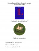 Taller de agricultura