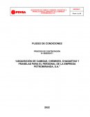 Pliego de condiciones. Proceso de contratación