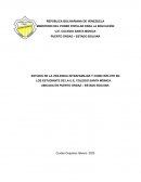 Estudio de la violencia intrafamiliar y como influye en los estudiante de la U.E. Colegio Santa Mónica