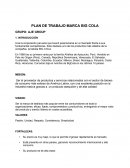 Plan de trabajo marca Big Cola