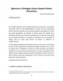 Ejercicio a Sufragio Activo Desde Prisión Preventiva