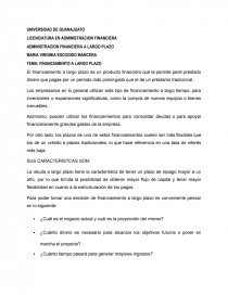 Financiamento a largo plazo. Página 1