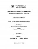 El robo de ideas también es un delito