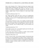 Poder de la unidad en la doctrina de Dios