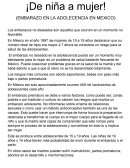 Embarazo en la adolecencia en México