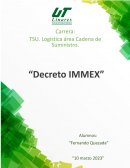 El decreto IMMEX
