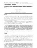 Factores Resilientes en Mujeres que han estado en Situaciones de Violencia