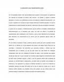 Educación como transformación social