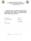 Integración social en el contexto educativo entre los estudiantes del 4to año sección