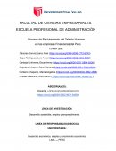 Proceso de Reclutamiento del Talento Humano en las empresas Financieras del Perú