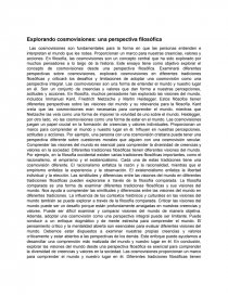 Explorando cosmovisiones: una perspectiva filosófica. Página 1